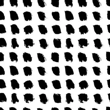 Black grunge brushes seamless pattern vector Illustrazione stock