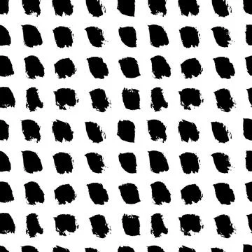 Black grunge brushes seamless pattern Illustrazione stock