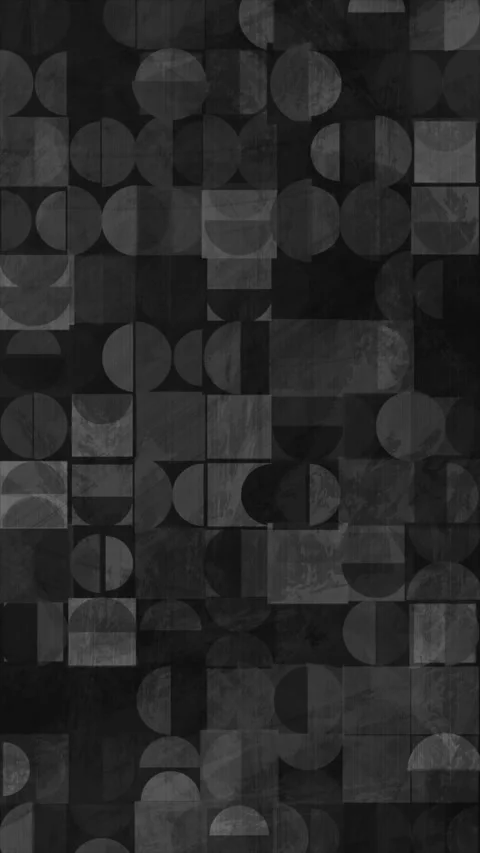 Black grunge geometric pattern with squares, circles and semi circles Stock Footage 313649730