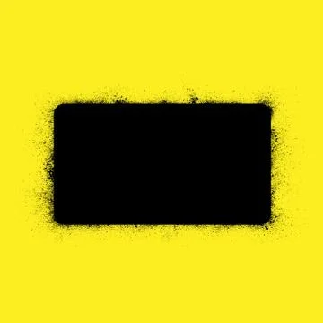 Black grunge rectangle frame background Stock Illustration