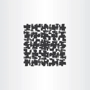 Black grunge square abstract vector background Stock Illustration