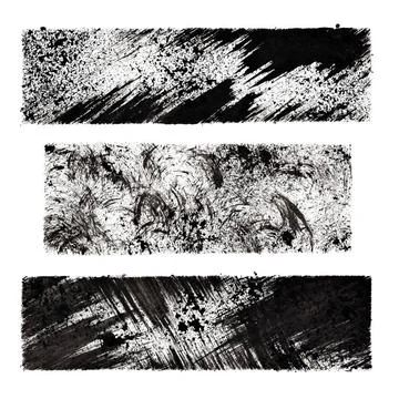 Black grunge stenciled rectangles Set of black grunge stenciled rectangles... Stockfoto's