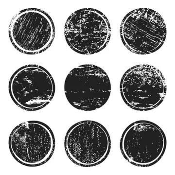 Black grunge texture circles Stock Illustration