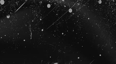 Black grunge texture with dust and scratches overlay for vintage film effects 库存插图