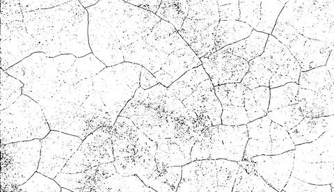 Black grunge texture, Grungy effect, black color dry land crack texture Stock Illustration