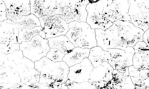 Black grunge texture, Grungy effect, black color dry land crack texture Stock Illustration
