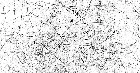 Black grunge texture, Grungy effect, black color dry land crack texture Stock Illustration