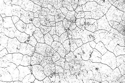 Black grunge texture, Grungy effect, black color dry land crack texture Stock Illustration