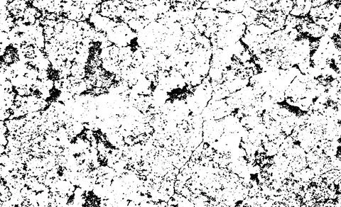 Black grunge texture, Grungy effect on black and white half tone old, Stock Illustration
