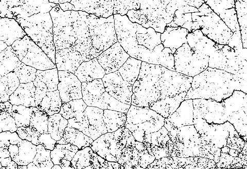 Black grunge texture, Grungy effect on black and white half tone old, Stock Illustration