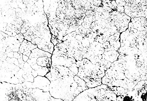 Black grunge texture, Grungy effect on black and white half tone old, Stock Illustration