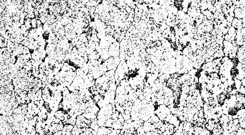 Black grunge texture, Grungy effect on black and white half tone old, Stock Illustration