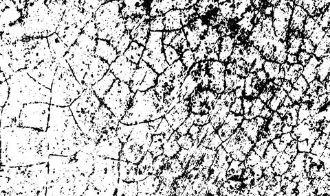 Black grunge texture, Grungy effect on black and white half tone old, Stock Illustration