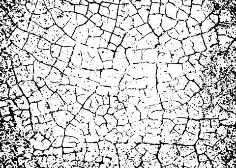 Black grunge texture, Grungy effect on black and white half tone old, Stock Illustration