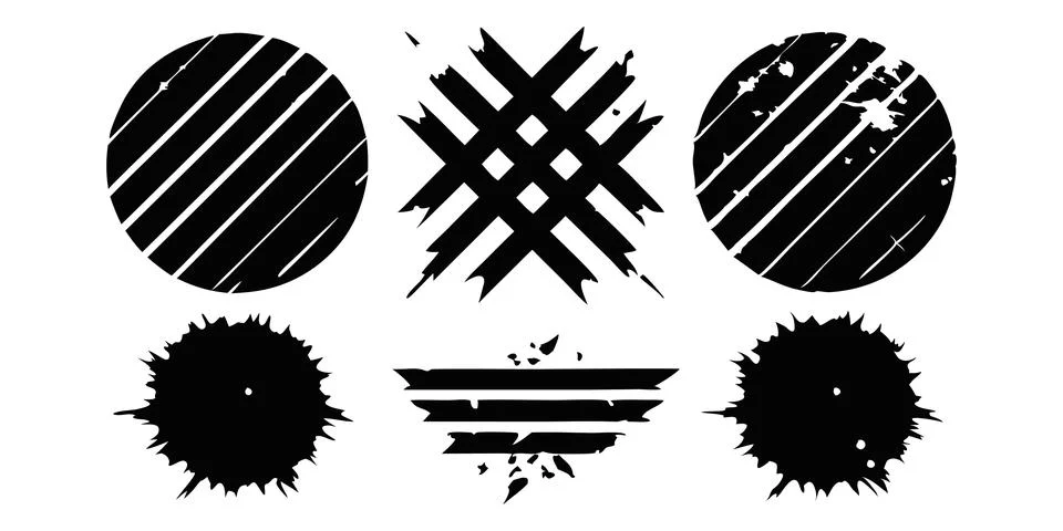 Black grunge texture . Scratch marks. Ripped paper. Grunge frame collection for 스톡 일러스트