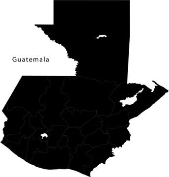 Black guatemala map Stock Illustration