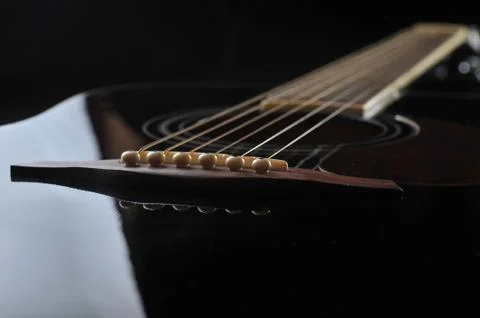 Black guitar Stock Photos