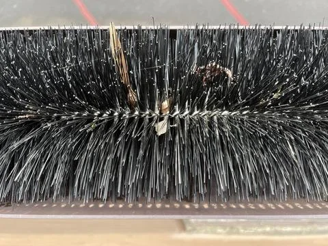 Black Gutter Brush Leaf Guard Protection Close up Stock Photos