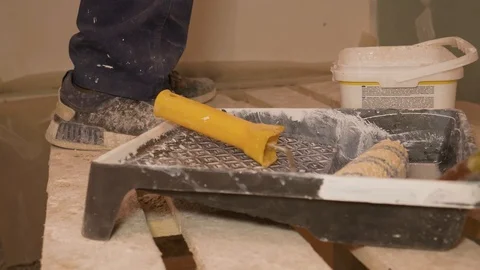 Black guy for work at a construction Video stock 104312880