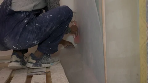 Black guy for work at a construction Stock Footage 104313221