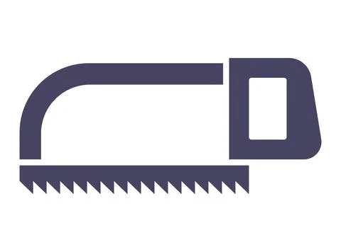 Black hacksaw icon. Stock Illustration
