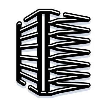 Black hair comb styling tool icon design Stock Illustration
