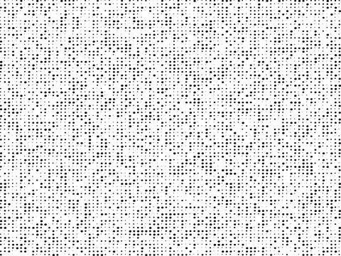 Black halftone background with small chaotic dots. Minimalist distressed gr.. 스톡 일러스트