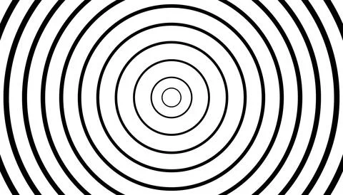 Black halftone concentric circles on white background creating a target or .. 스톡 일러스트