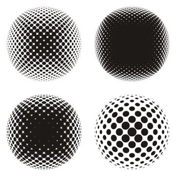 Black halftone design elements 스톡 일러스트