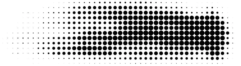 Black halftone dot gradient creating a smooth abstract texture on white 스톡 일러스트