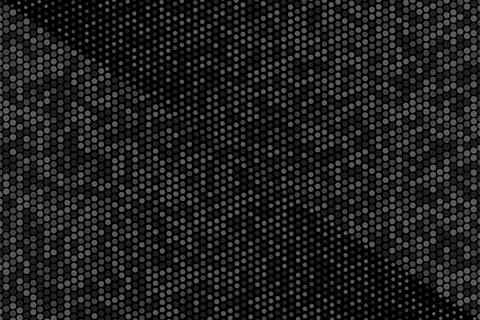 Black halftone dot grain texture pixel pop-art abstract pattern background Stock Illustration
