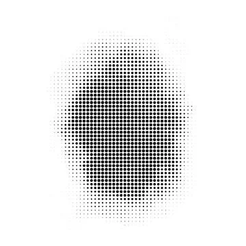 Black halftone dot grid pattern forming abstract geometric shapes 스톡 일러스트
