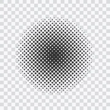 Black halftone dots backgrounds. on transparent background Stock Illustration