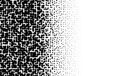 Black Halftone Dots Gradient White Background Stock Illustration