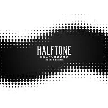 Black halftone dots pattern background Illustrazione stock