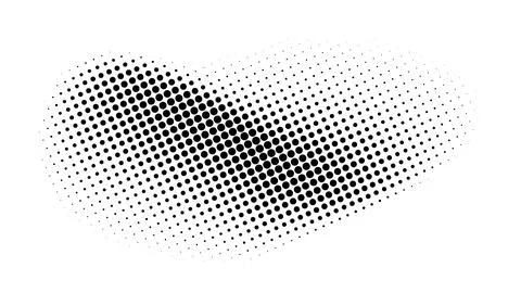 Black halftone dots wavy pattern background. Stock Illustration