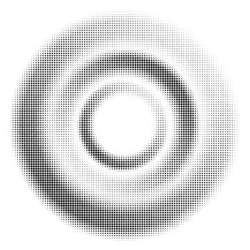 Black Halftone Dotted circle Stock Illustration