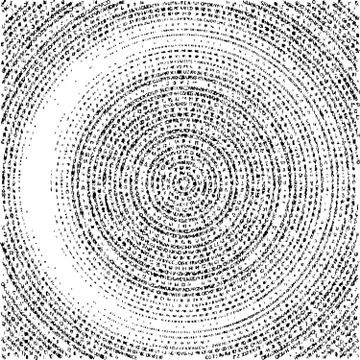 Black Halftone Dotted circle pattern Stock Illustration