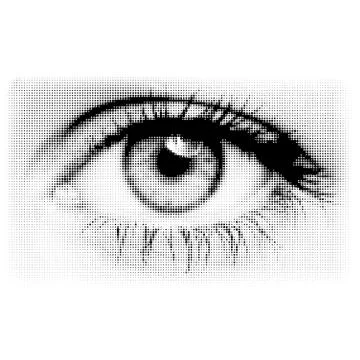 Black halftone eye Stock Illustration