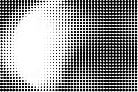 Black Halftone Gradient Dots Background Stock Illustration
