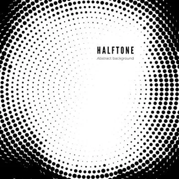 Black halftone pattern on white background. Halftone texture. Vector illustra Stock Illustration