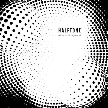 Black halftone pattern on white background. Halftone texture. Vector illustra Stockillustratie