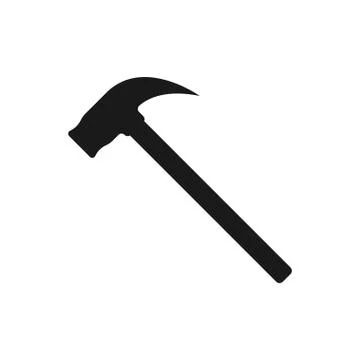 Black hammer icon Stock Illustration