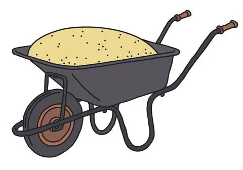 The black hand barrow Stock Illustration