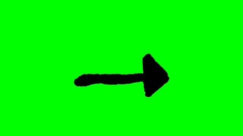 Black Hand drawn arrow with boiling effect Stock Footage 311122046