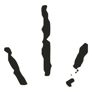 Black hand drawn crayon three stripes, pencil texture strips, chalk rays lines Stock Illustration