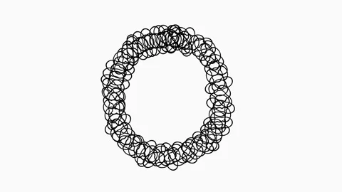 Black Hand Drawn Letter O On White Background For Education Concepts Stock Footage 322909714