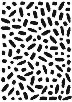 Black hand drawn stroke on white background. Stock Illustration