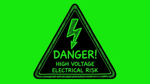 Black hand drawn style high voltage signaling animation 库存影片 335239655