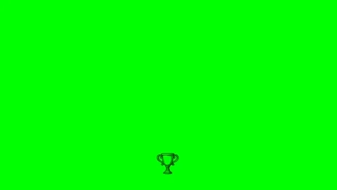 Black hand drawn style trophy cup bottom bell animation Stock Footage 336560098